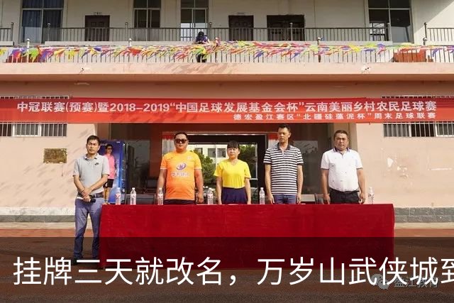 挂牌三天就改名，万岁山武侠城到底要什么？